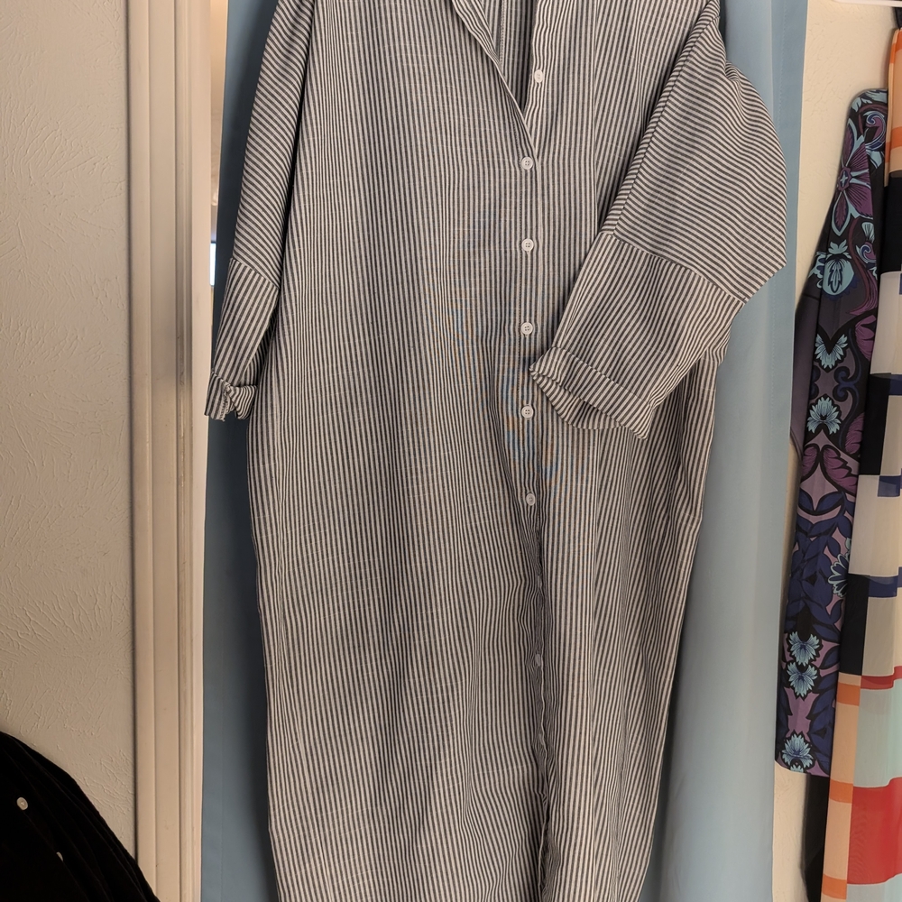 Classic Blue Striped Men's Shirt